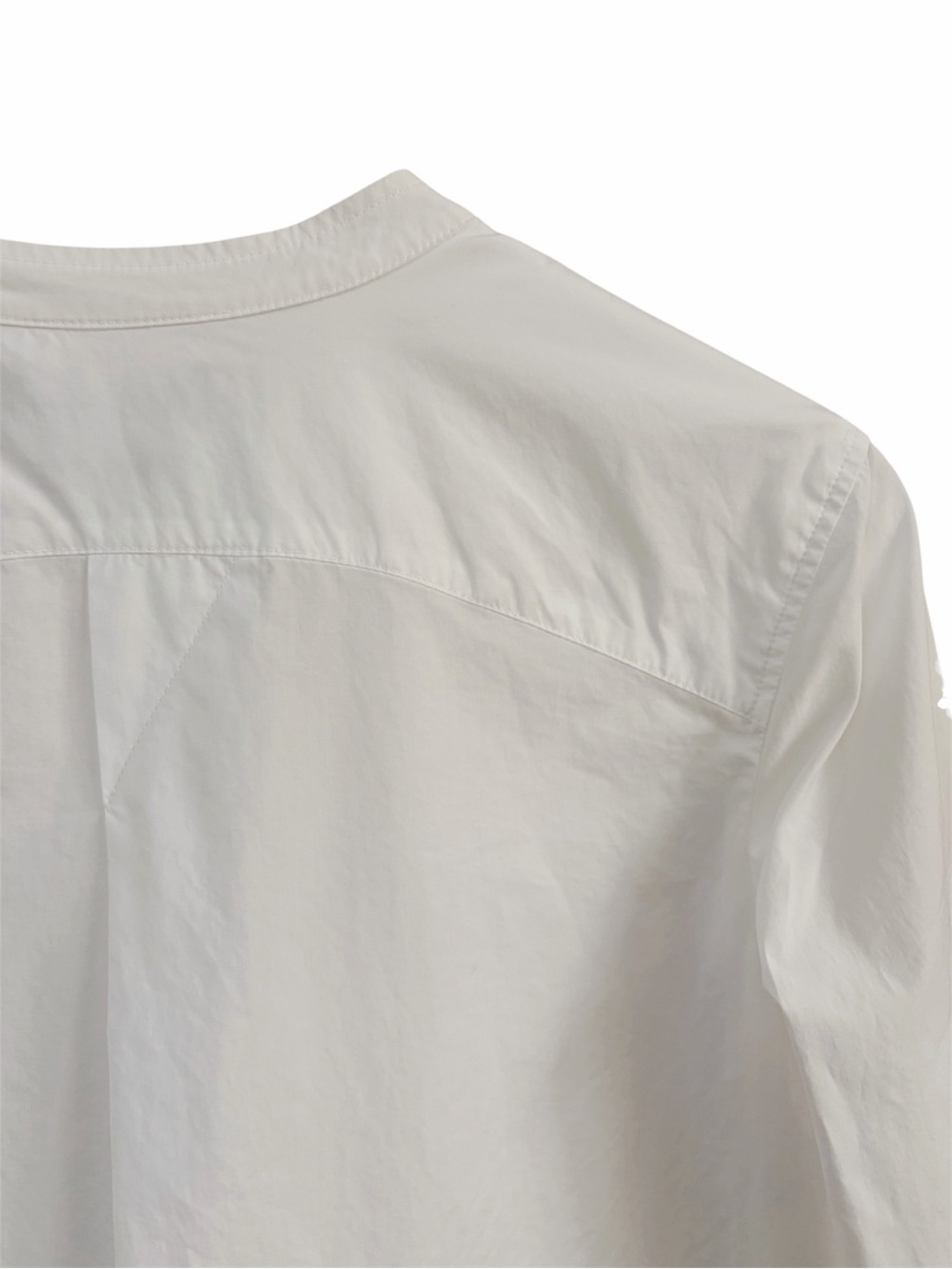Isabel Marant | Popover White Long Sleeve Cotton Crochet Trim Shirt Dress - Picture 8 of 15